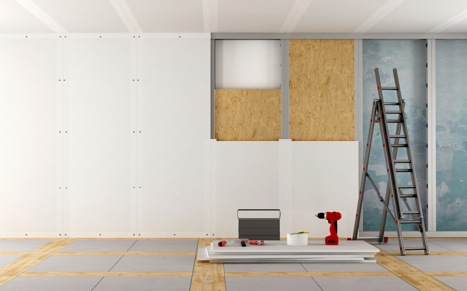 Gyproc wanden en plafond